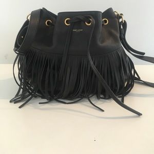 🔴 SOLD 🔴 SAINT LAURENT Fringe Bucket Bag